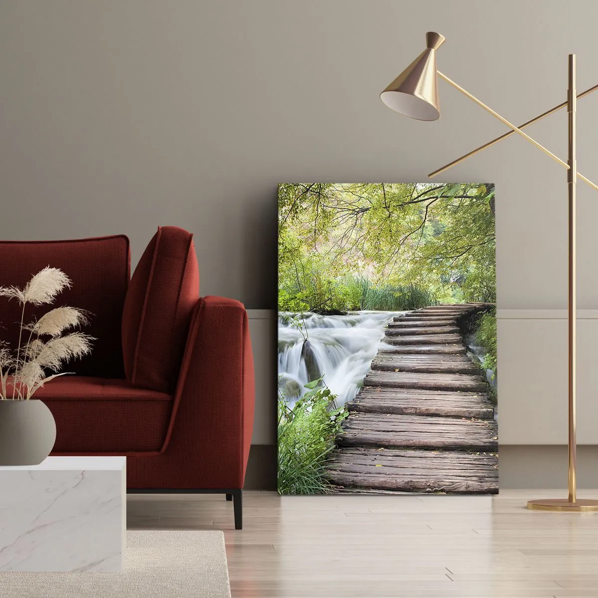 Tablou pe pânză - Nu este deloc o apă liniștită - 45x80 cm
