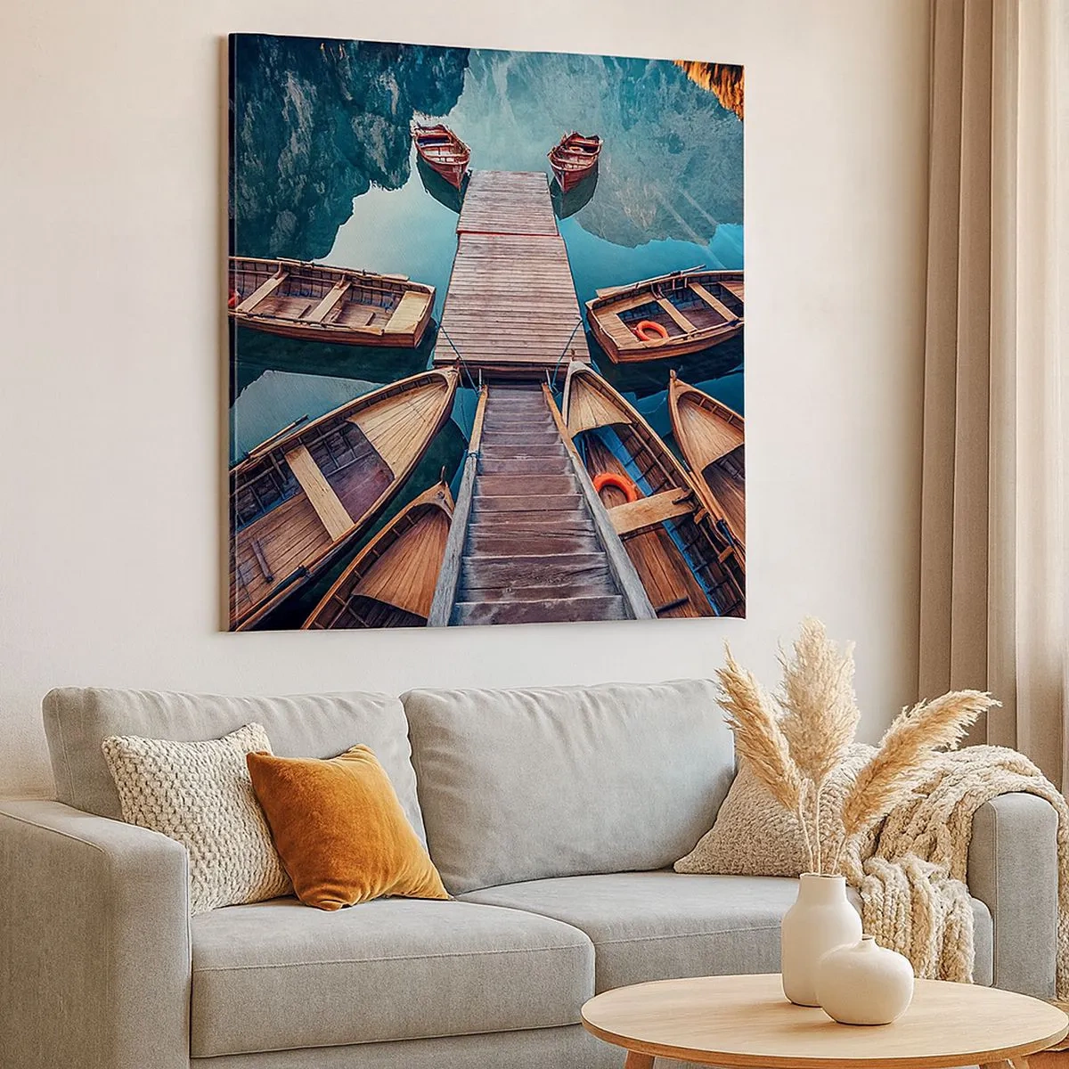 Tablou pe pânză - Așteptând în port - 30x30 cm