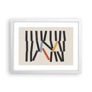 Poster în ramă albă - Domino - compoziție - 40x30 cm