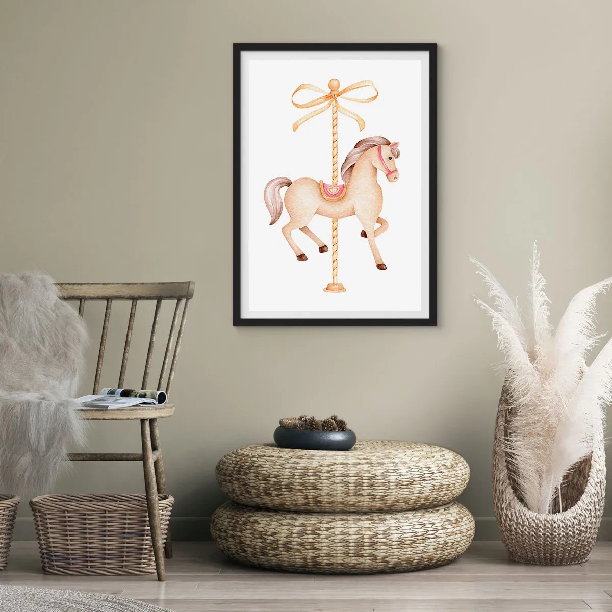 Poster în ramă neagră - Într-un trap grațios - 61x91 cm