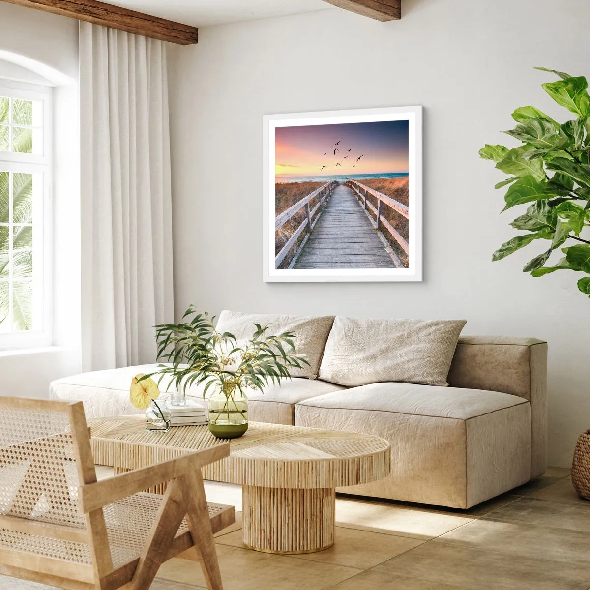 Poster în ramă albă - Spațiul pentru a zbura - 40x40 cm