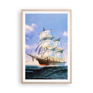 Poster în ramă de stejar deschis - Cu mândrie în vânt - 61x91 cm