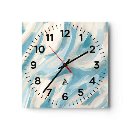 Ceas de perete - Ceas pe sticlă - Brize de primăvară - 40x40 cm
