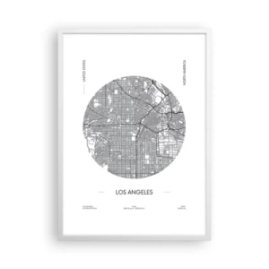Poster în ramă albă - Anatomia Los Angeles - 50x70 cm