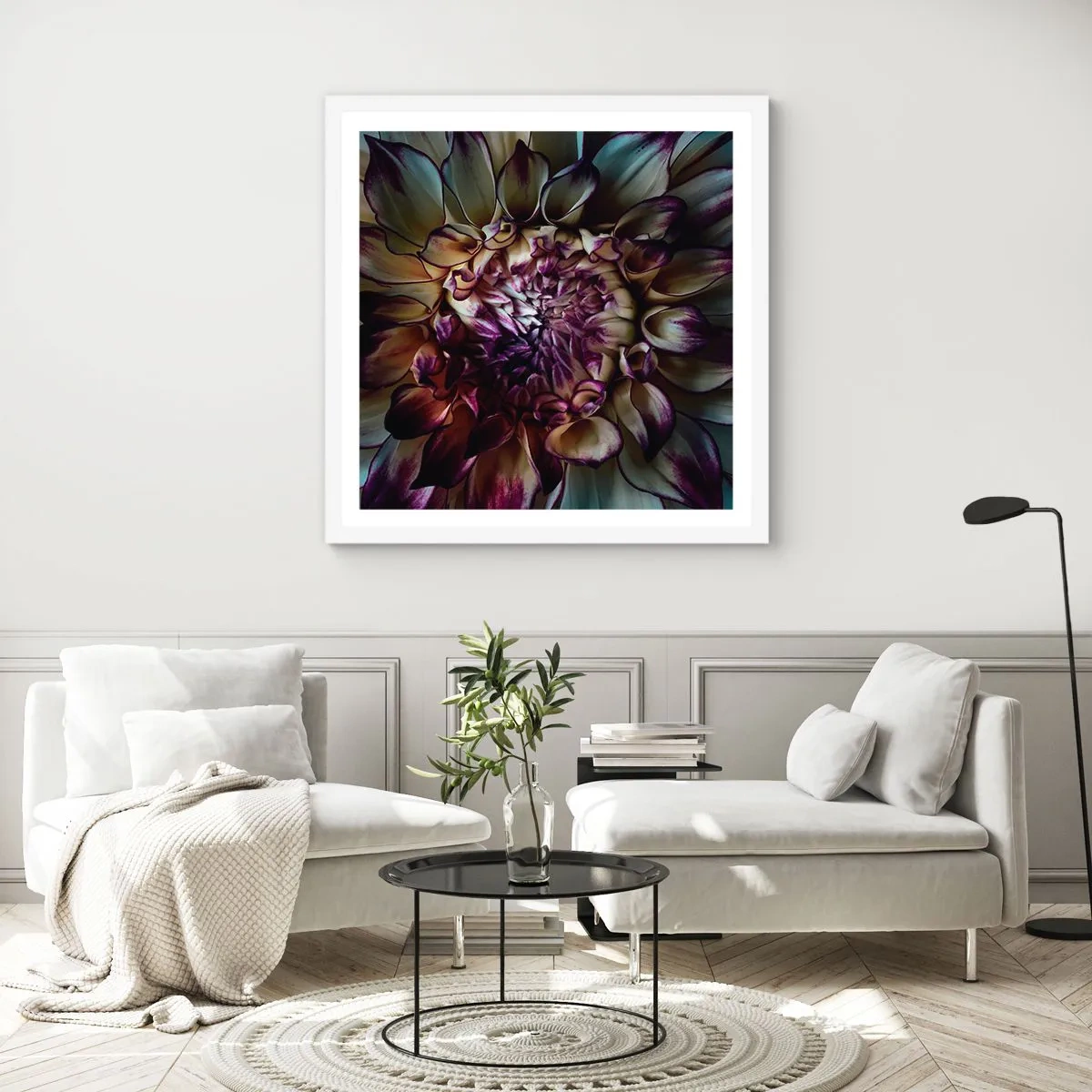 Poster în ramă albă - Înflorirea tinereții - 60x60 cm