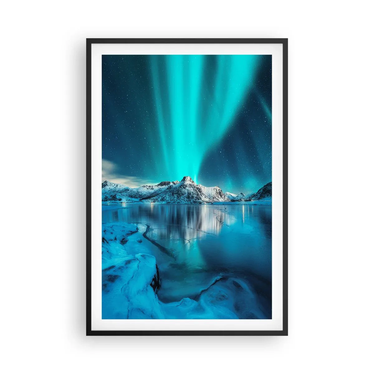 Poster în ramă neagră - Noaptea de lumină - 61x91 cm