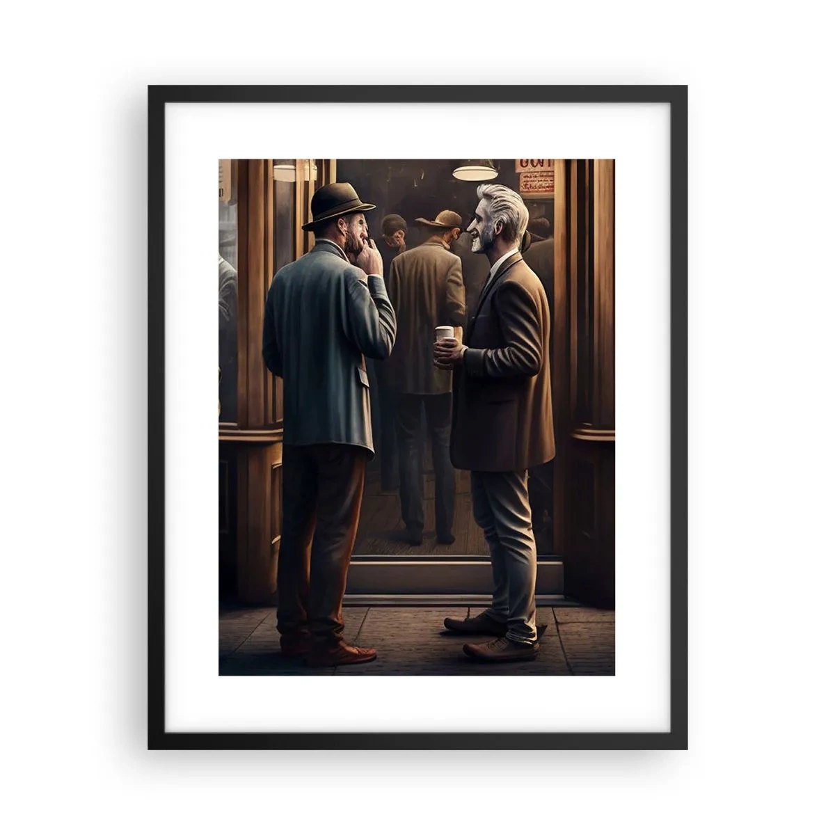 Poster în ramă neagră - Cel mai bun moment al zilei - 40x50 cm