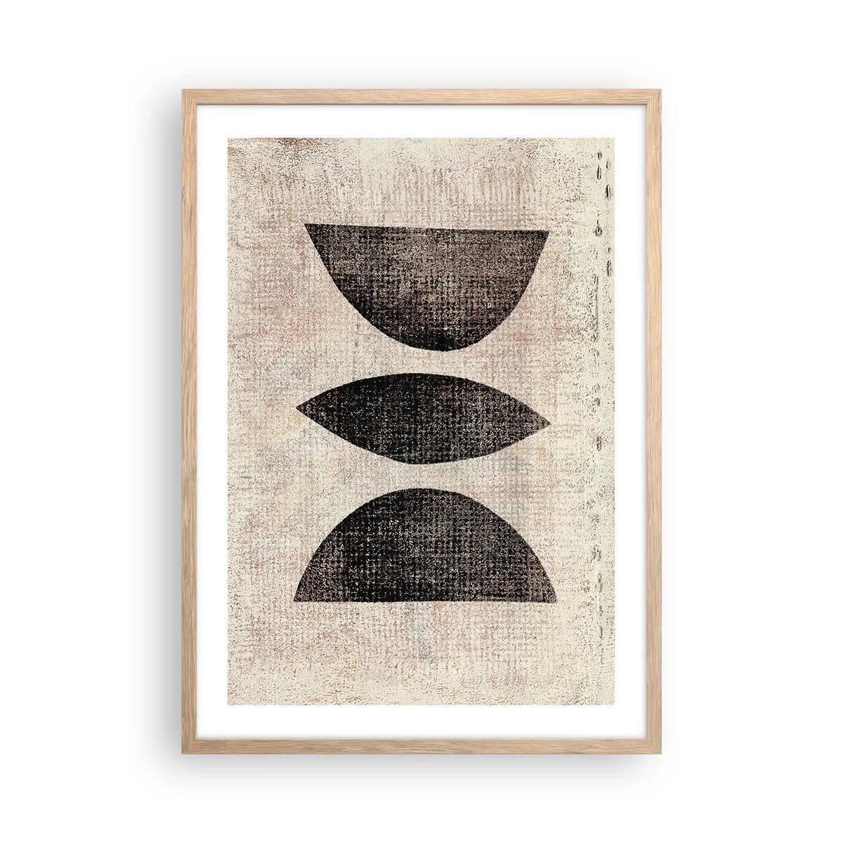 Poster în ramă de stejar deschis - Abstracție etnică - 50x70 cm