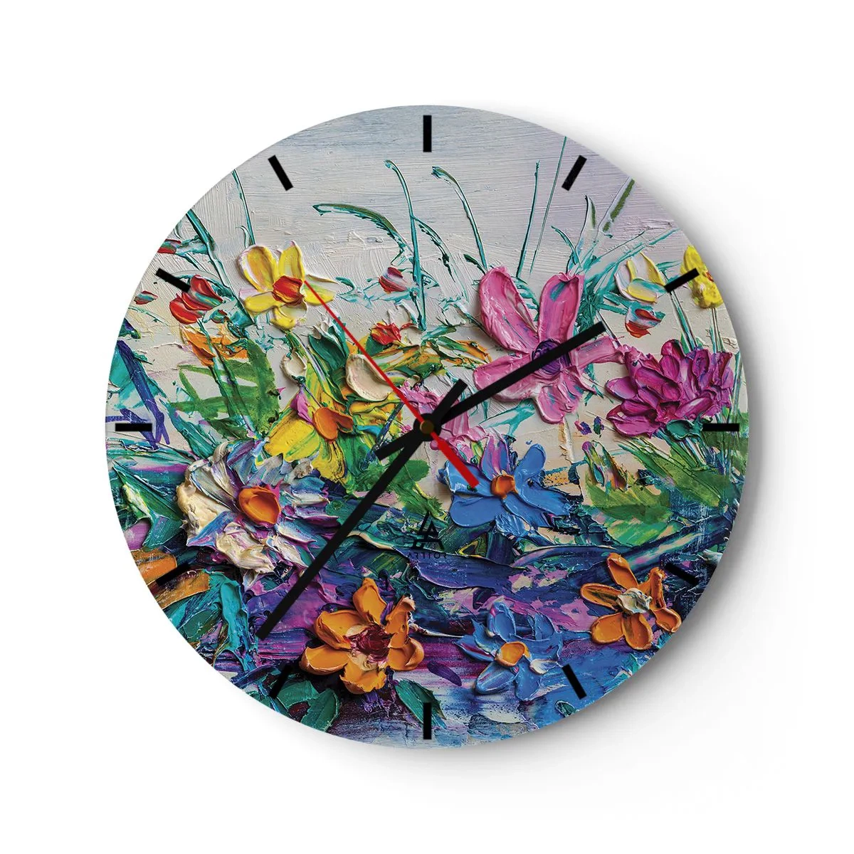 Ceas de perete - Ceas pe sticlă - Nu este deloc o natură moartă - 30x30 cm