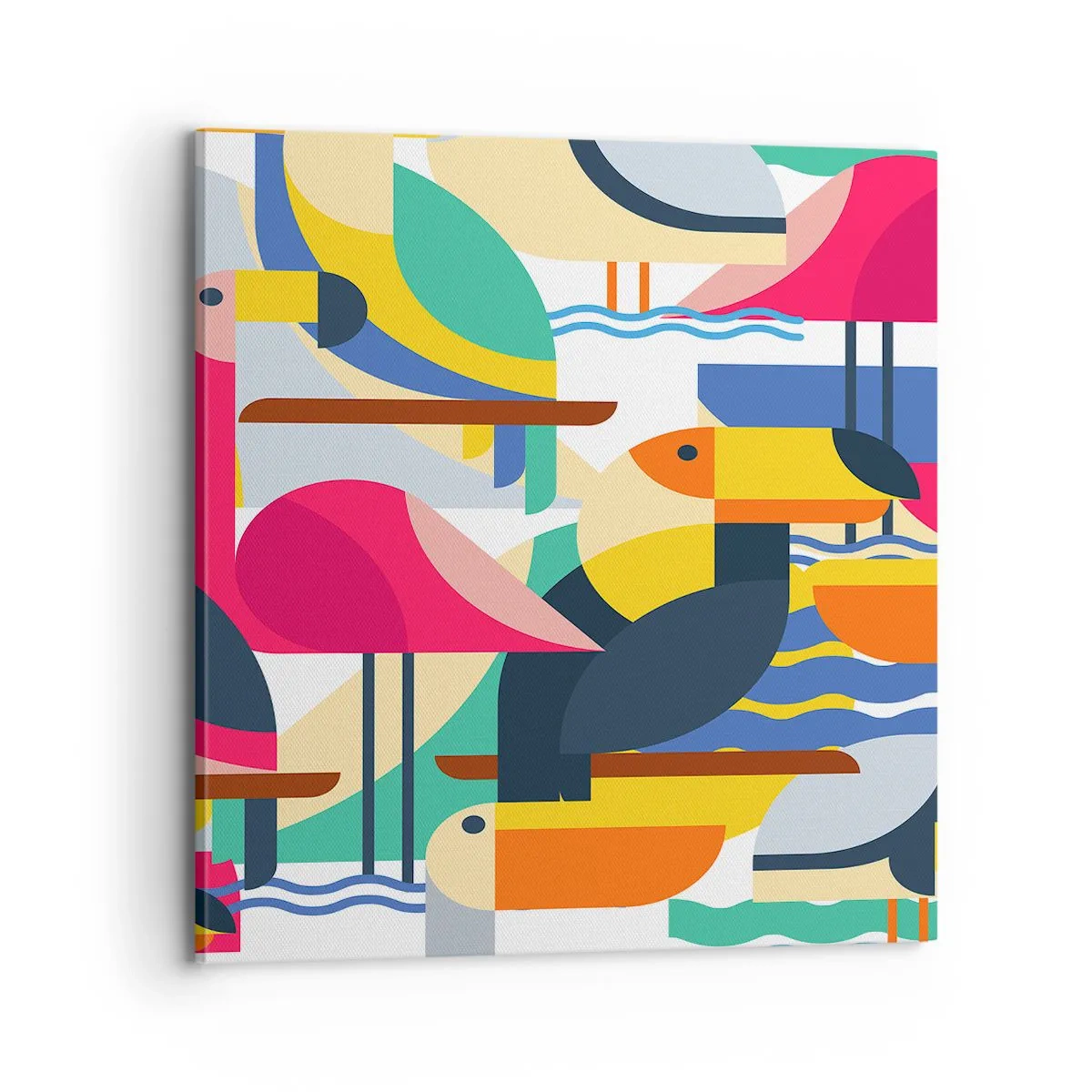 Tablou pe pânză - Cheful păsărilor - 70x70 cm