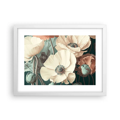 Poster în ramă albă - Șoapta macilor - 40x30 cm