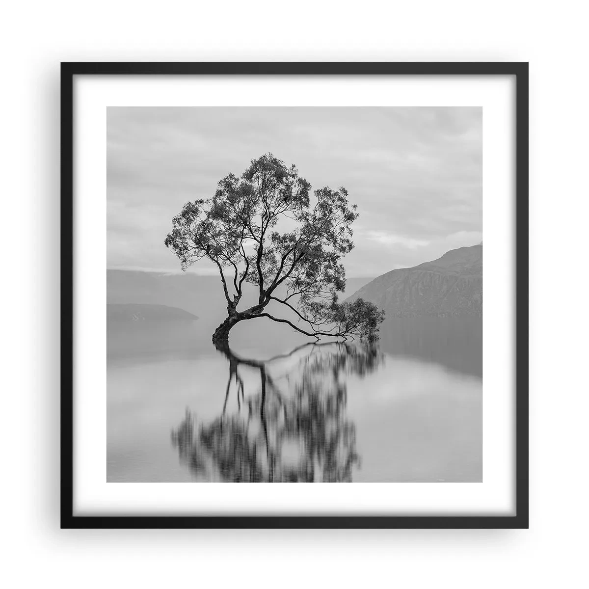 Poster în ramă neagră - Există o țară - 50x50 cm