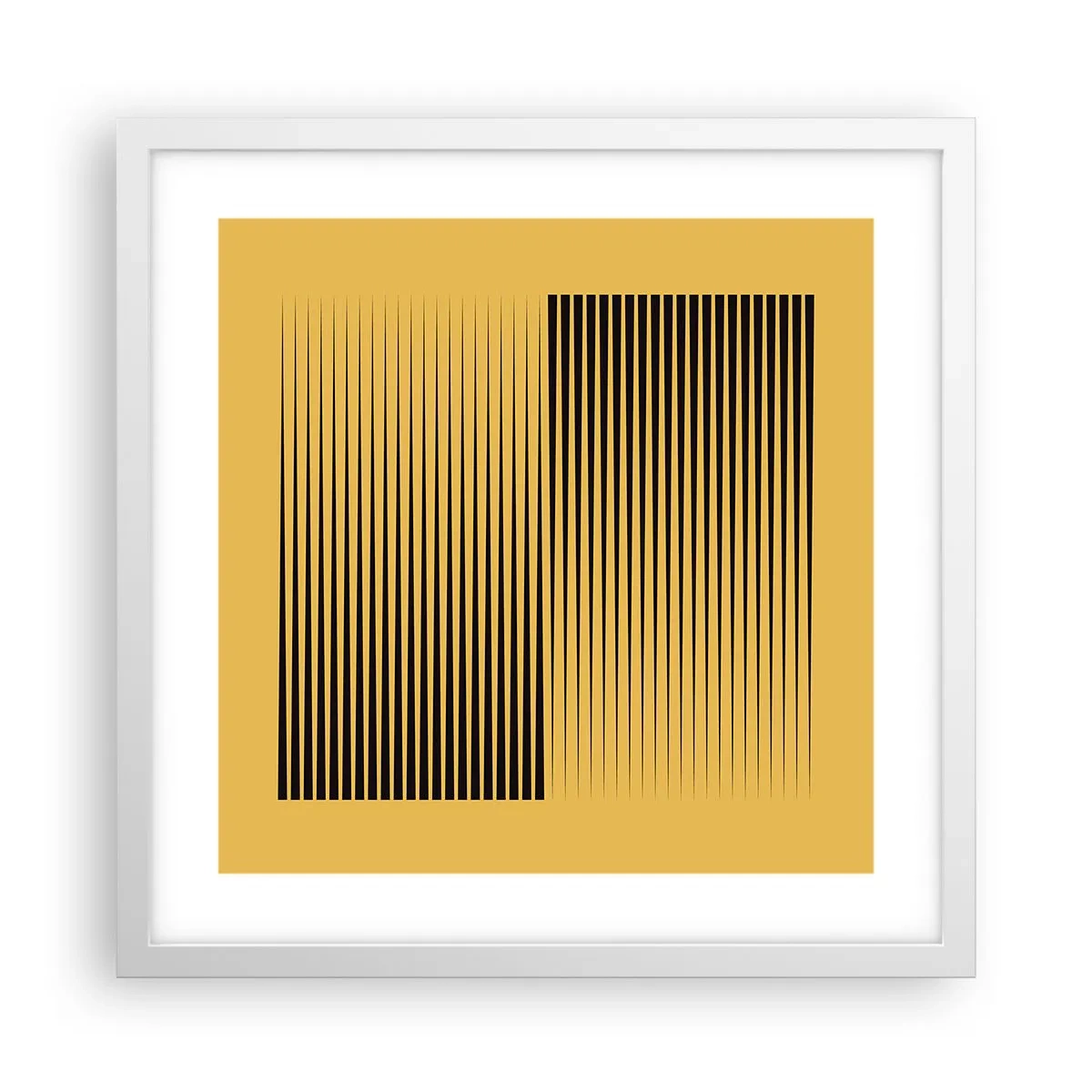 Poster în ramă albă - Pătratul contrariilor - 40x40 cm