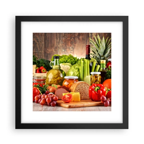 Poster în ramă neagră - Afumate, prăjite, marinate - 30x30 cm