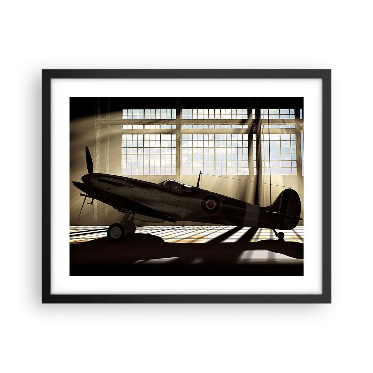 Poster în ramă neagră - Odihna războinicului - 50x40 cm