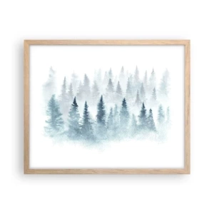 Poster în ramă de stejar deschis - Înfășurate în ceață - 50x40 cm