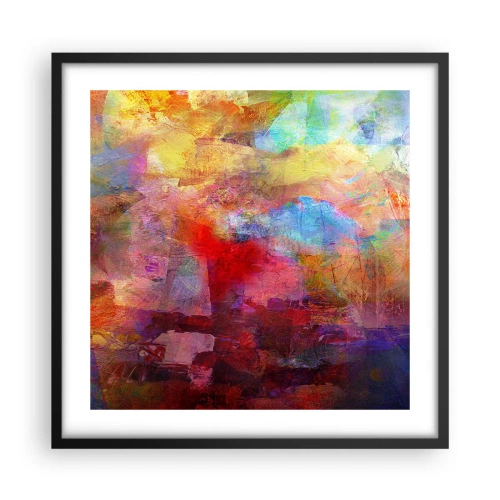 Poster în ramă neagră - O privire în interiorul curcubeului - 50x50 cm