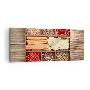 Tablou pe pânză - Ordine de forme, buchet de arome - 120x50 cm
