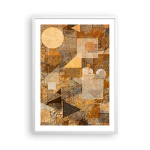 Poster în ramă albă - Studiu cubist de bronz - 50x70 cm