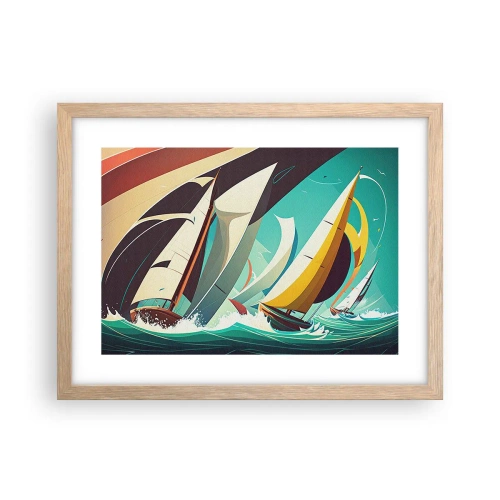 Poster în ramă de stejar deschis - Voinici și învingători - 40x30 cm