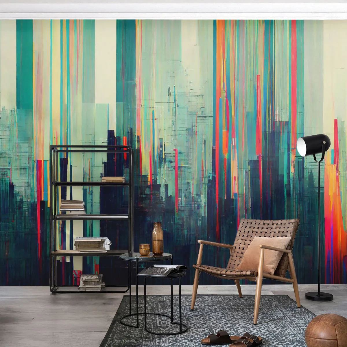 Tapet Premium Sand - Oraș futurist - Abstracția, Tehnologie, Oraș - 250x175 cm