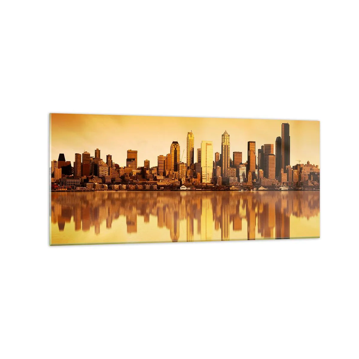 Tablou pe sticlă - Liniștea metropolei - 120x50 cm