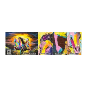 Mostră tapet autocolant Deluxe Sticker - Scufundați în lumină - Animale, Cai, Libertate - 100x30 cm