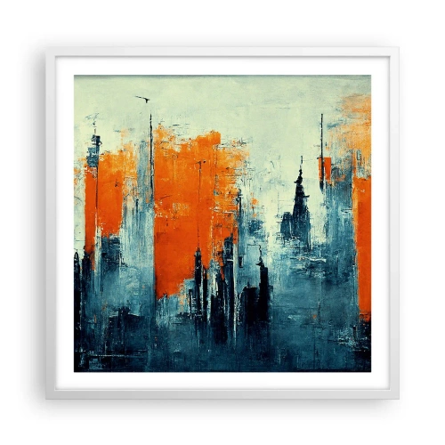 Poster în ramă albă - Peisaj modern - 60x60 cm