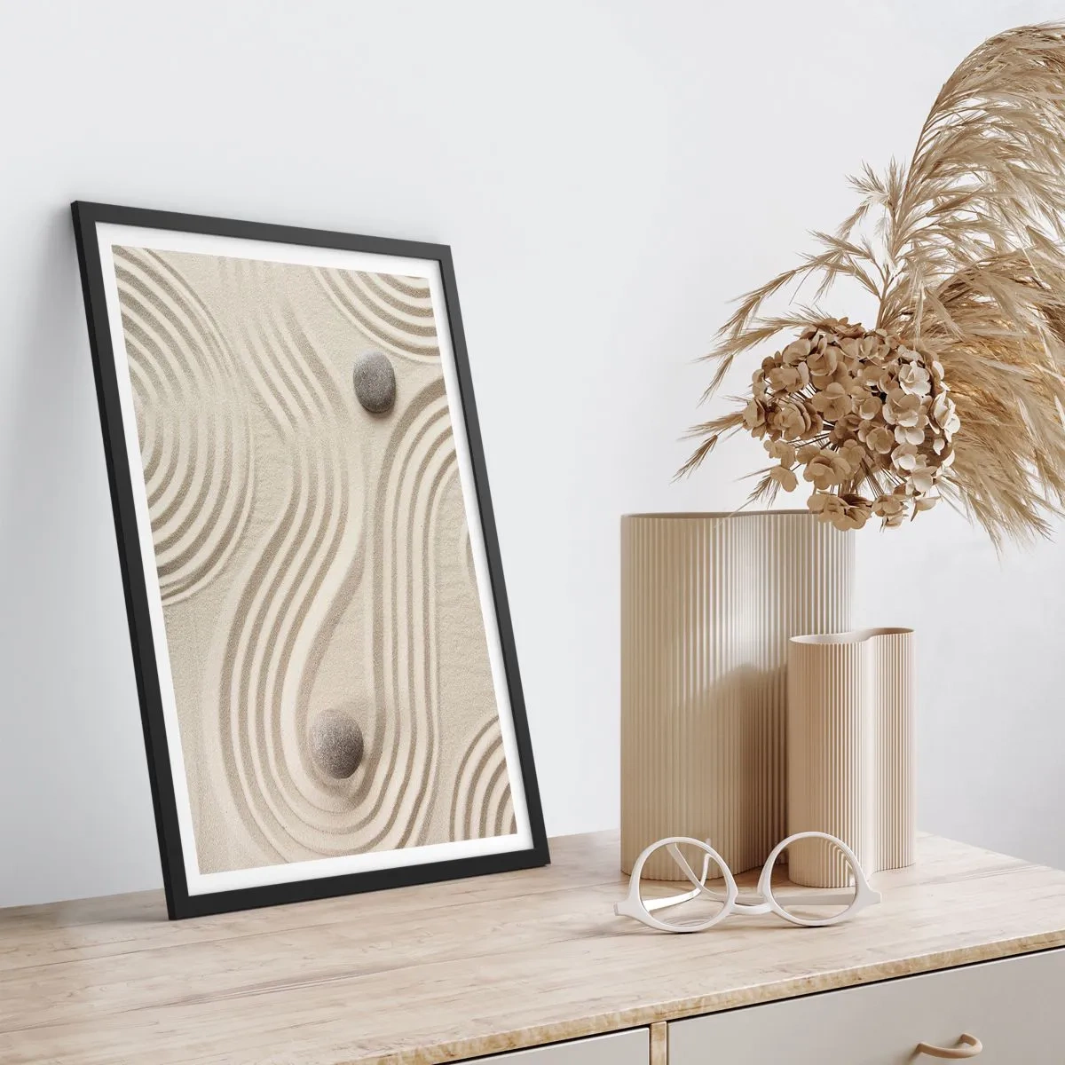 Poster în ramă neagră - Atingere de căldură - 30x40 cm