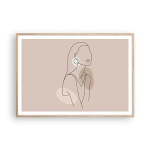 Poster în ramă de stejar deschis - Icoana fecioarei - 100x70 cm