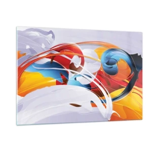 Tablou pe sticlă - Dansul elementelor - 120x80 cm