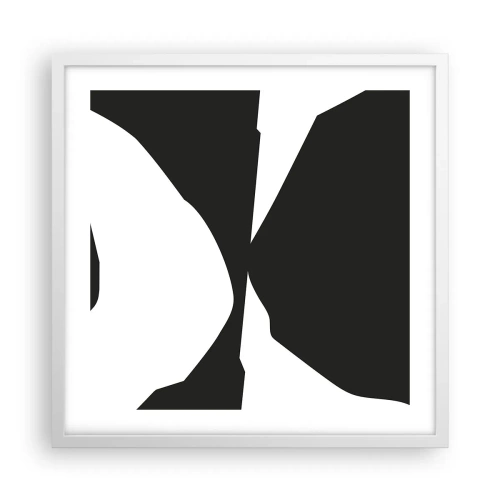 Poster în ramă albă - Pozitiv -negativ - 50x50 cm