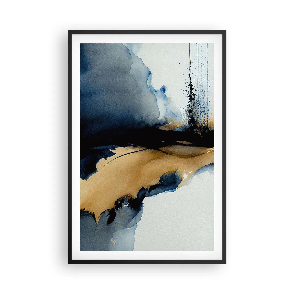 Poster în ramă neagră - În spatele cortinei - 61x91 cm