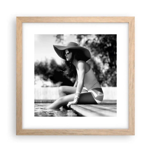 Poster în ramă de stejar deschis - Vis de vară - 30x30 cm