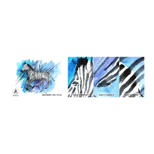 Mostră tapet autocolant Deluxe Sticker - Ascunsă în dungi - Animale, Coaste, Africa - 100x30 cm