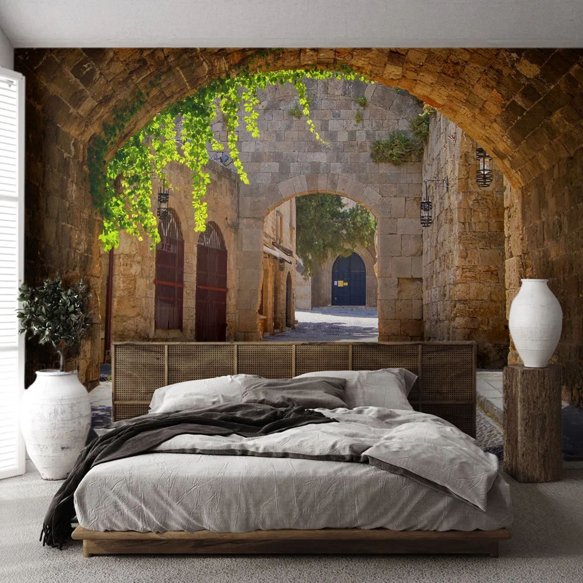 Tapet Premium Sand - Procesiunea e pe cale să apară - Arhitectură, Oraș, Alee - 100x70 cm