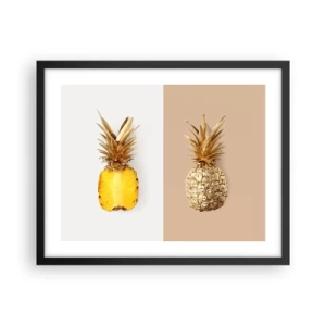 Poster în ramă neagră - Ananas de împărțit - 50x40 cm