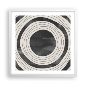 Poster în ramă albă - Direct la subiect - 50x50 cm