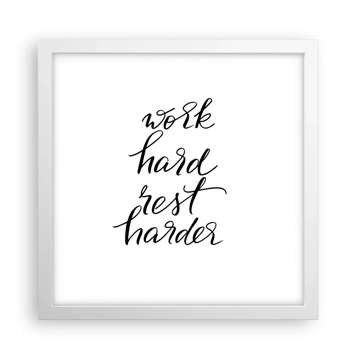 Poster în ramă albă - Echilibrul vieții - 30x30 cm