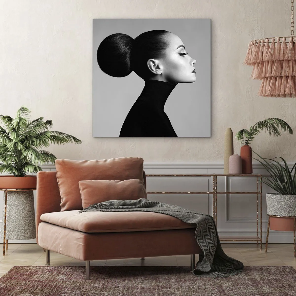 Tablou pe pânză - Nefertiti contemporană - 50x50 cm