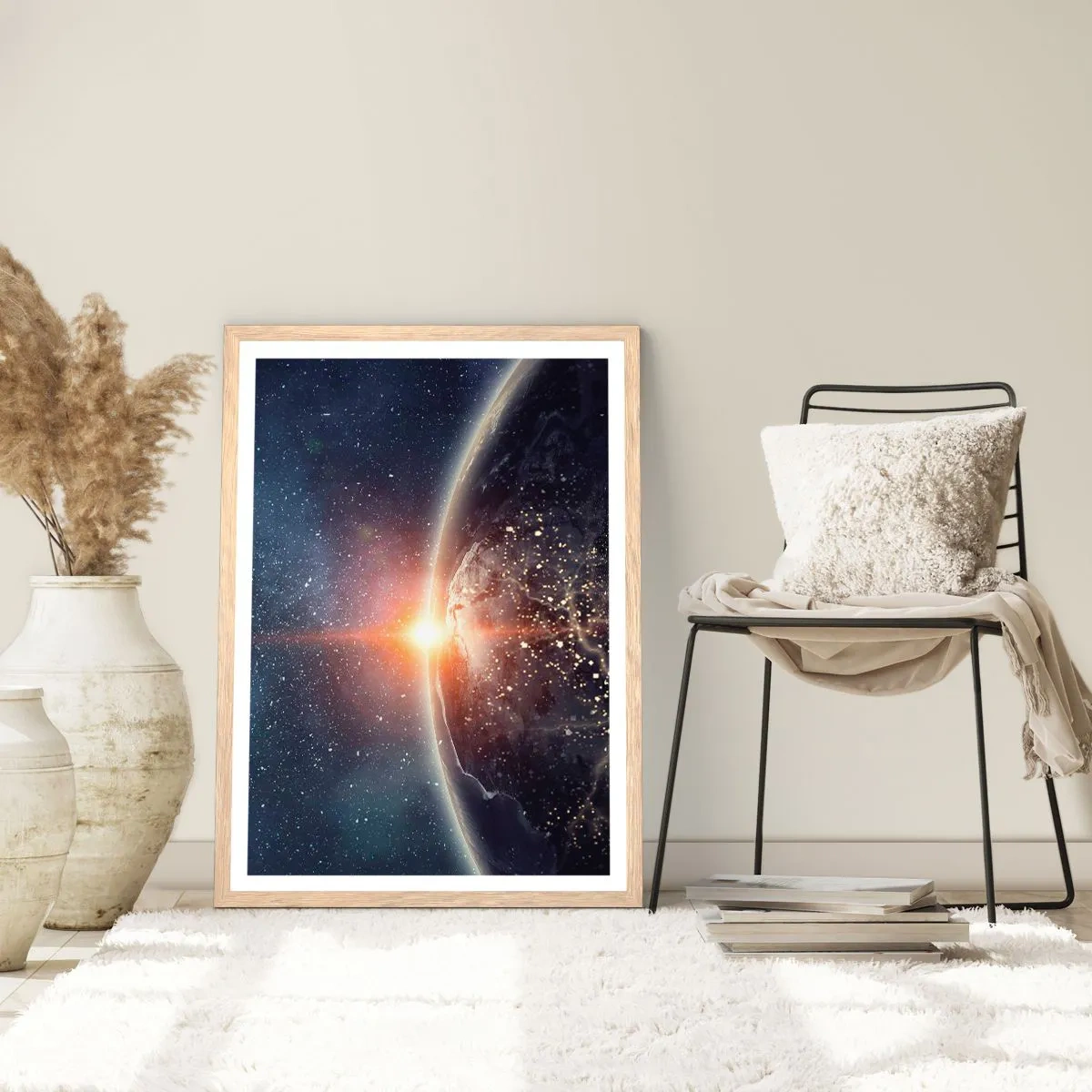 Poster în ramă de stejar deschis - Într-o nouă perspectivă - 50x70 cm