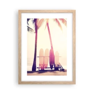 Poster în ramă de stejar deschis - Va fi o zi minunată - 30x40 cm