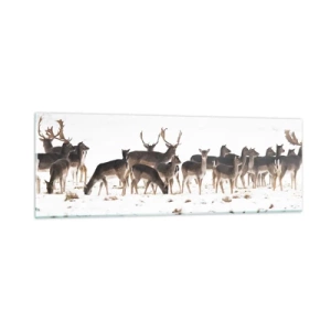 Tablou pe sticlă - Vine Crăciunul? - 90x30 cm