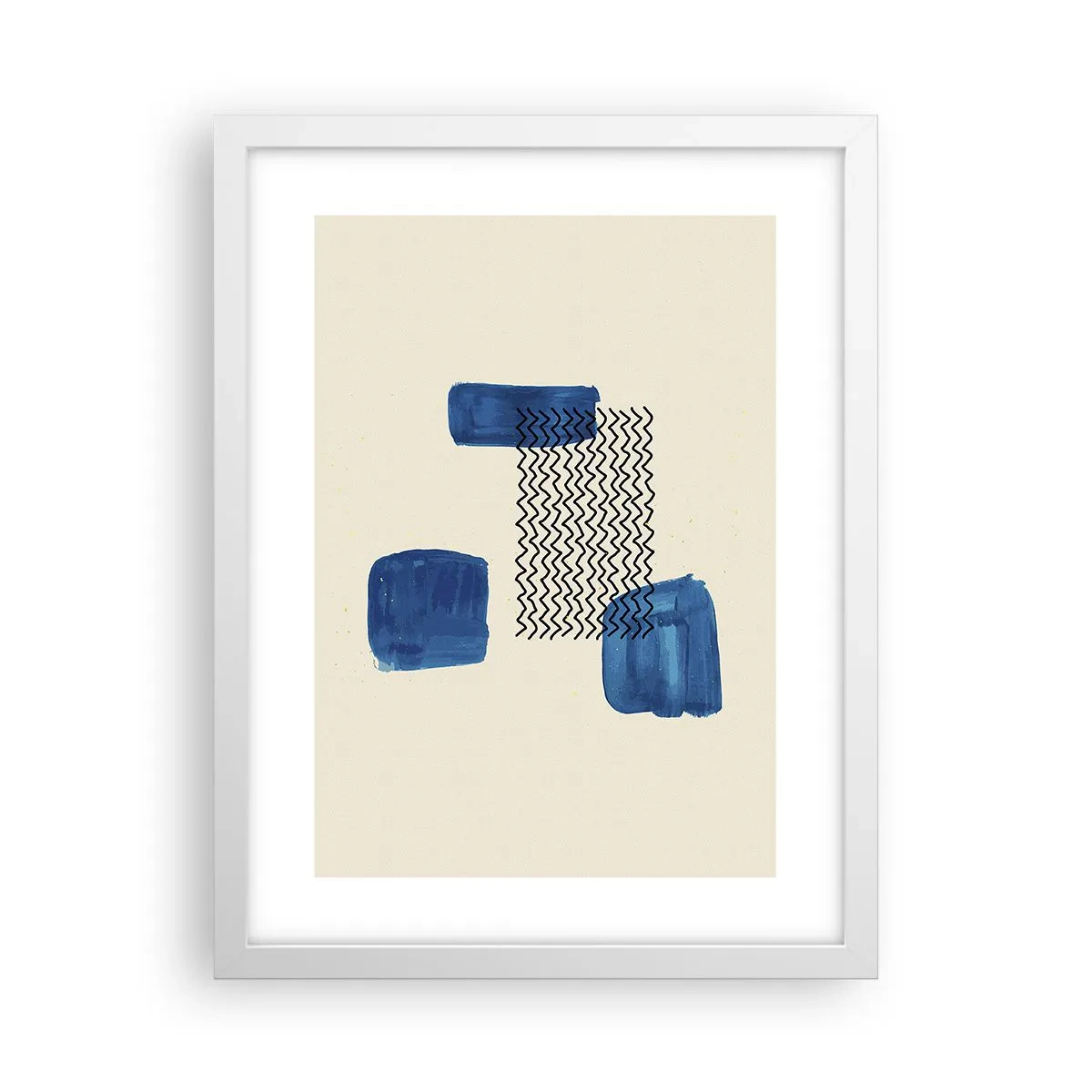 Poster în ramă albă - Cvartet abstract - 30x40 cm