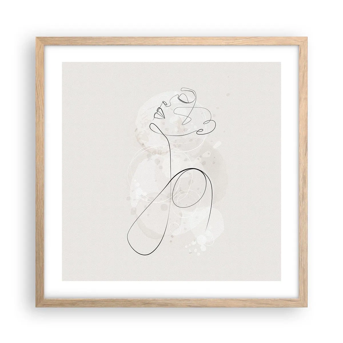 Poster în ramă de stejar deschis - Spirala frumuseții - 50x50 cm