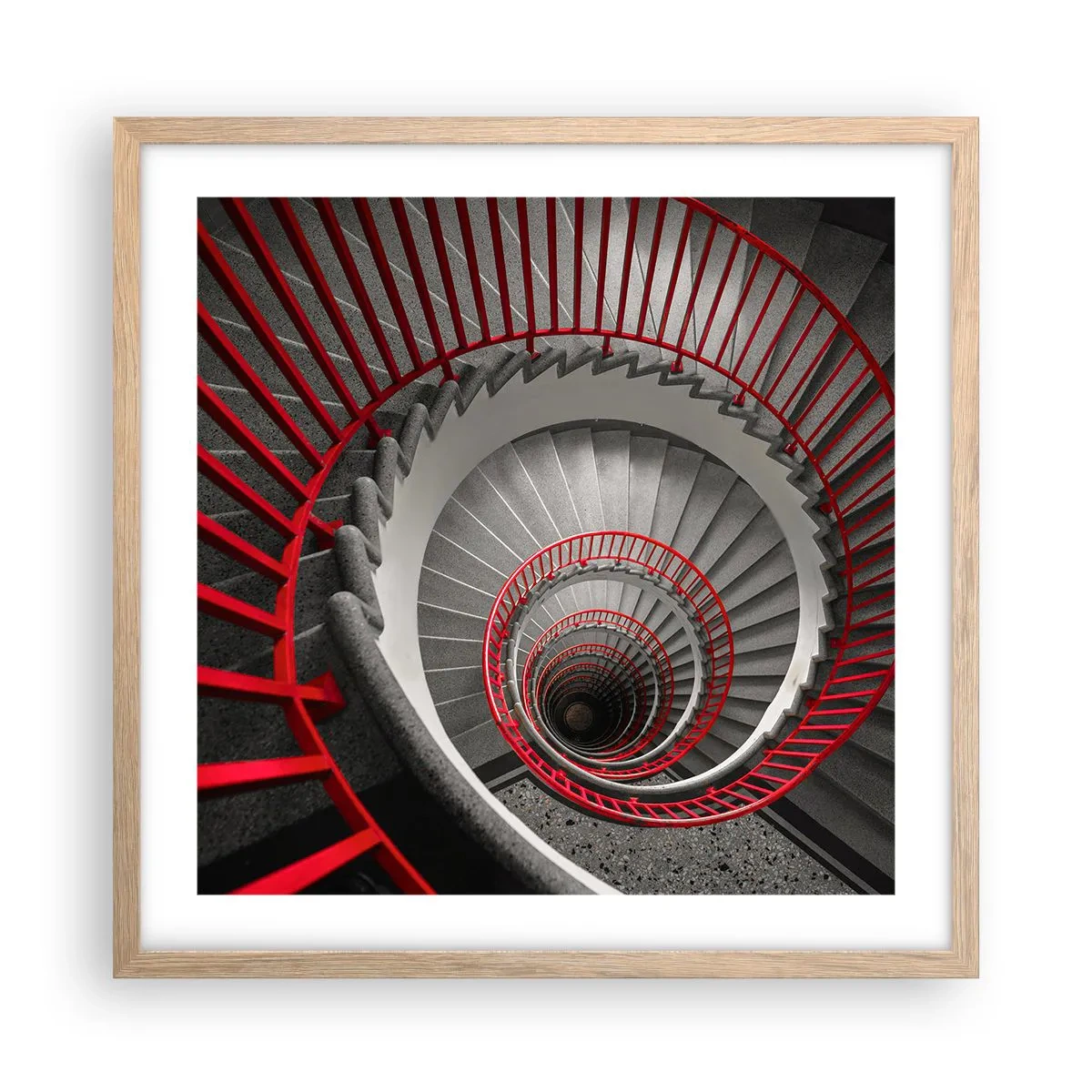 Poster în ramă de stejar deschis - Jocuri arhitecturale - 50x50 cm