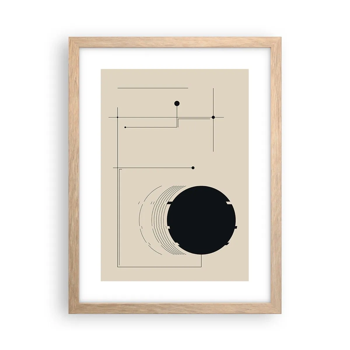 Poster în ramă de stejar deschis - Compoziție flexibilă și dinamică - 30x40 cm