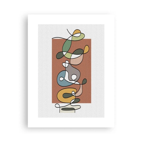 Poster - Abstracție: un dans colorat - 30x40 cm