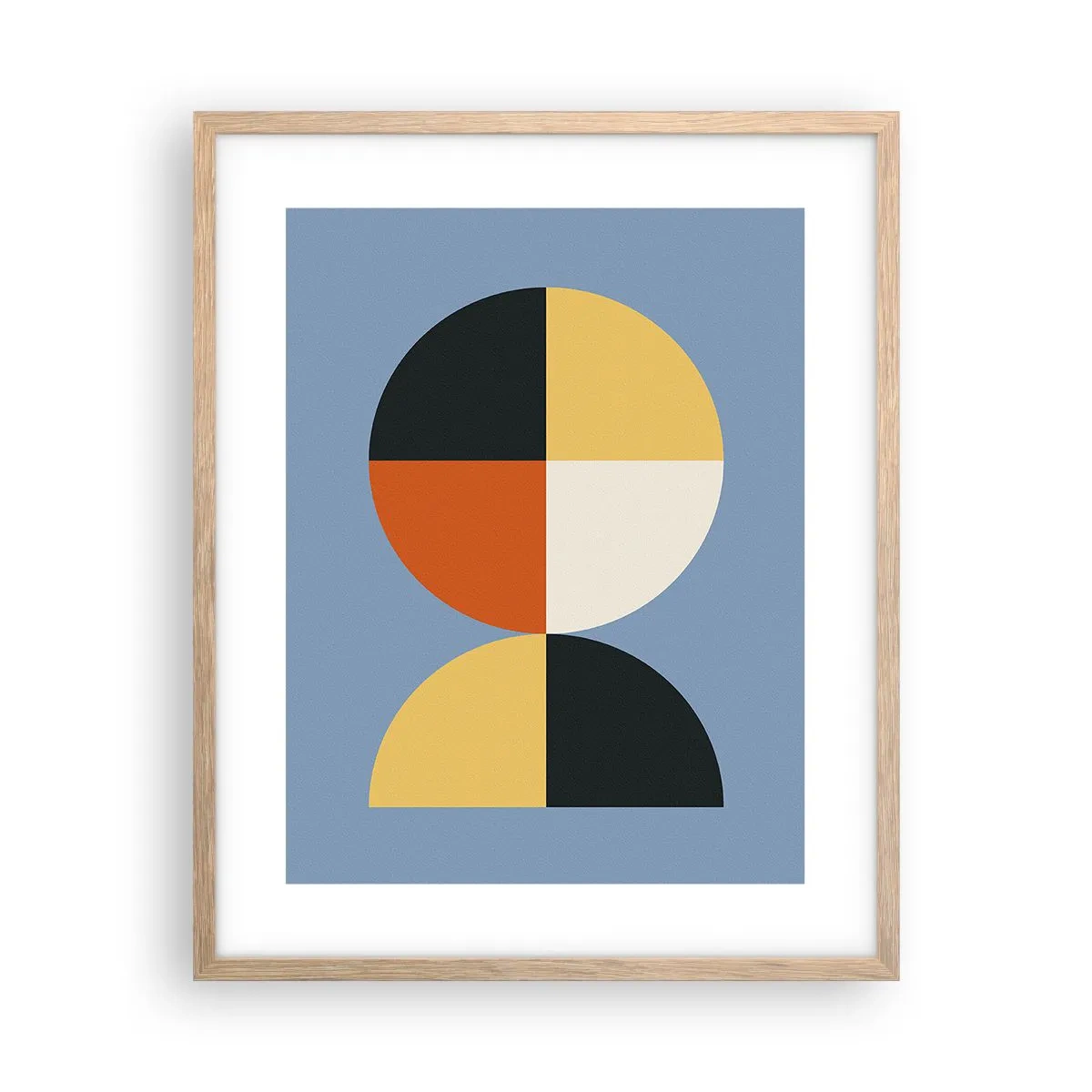 Poster în ramă de stejar deschis - Uită-te și numără - 40x50 cm