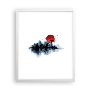 Poster în ramă albă - O vedere japoneză - 40x50 cm